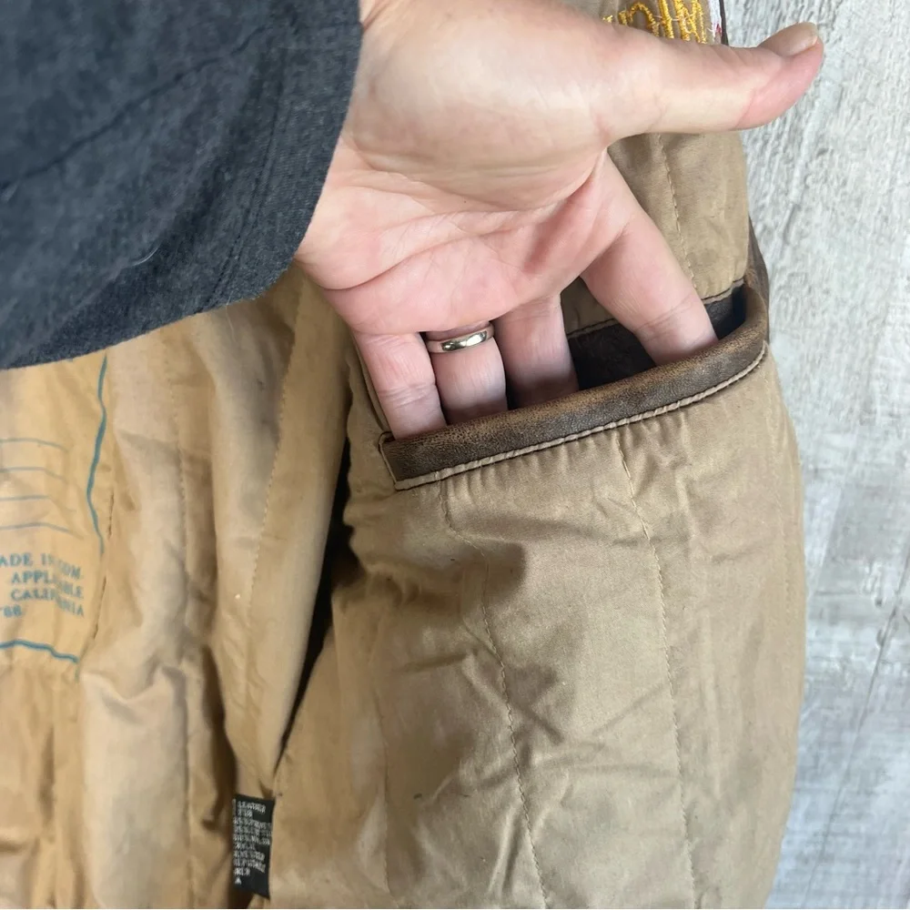 Vintage LeatherTown Bomber Aviator
Leather Jacket Size 40 Embroidered
Michelob - Picture 11 of 16